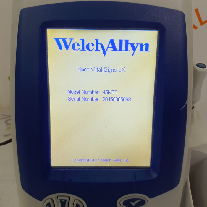 Welch Allyn Spot LXi - NIBP, SureTemp Plus, Nellcor SpO2 Vital Signs Monitor