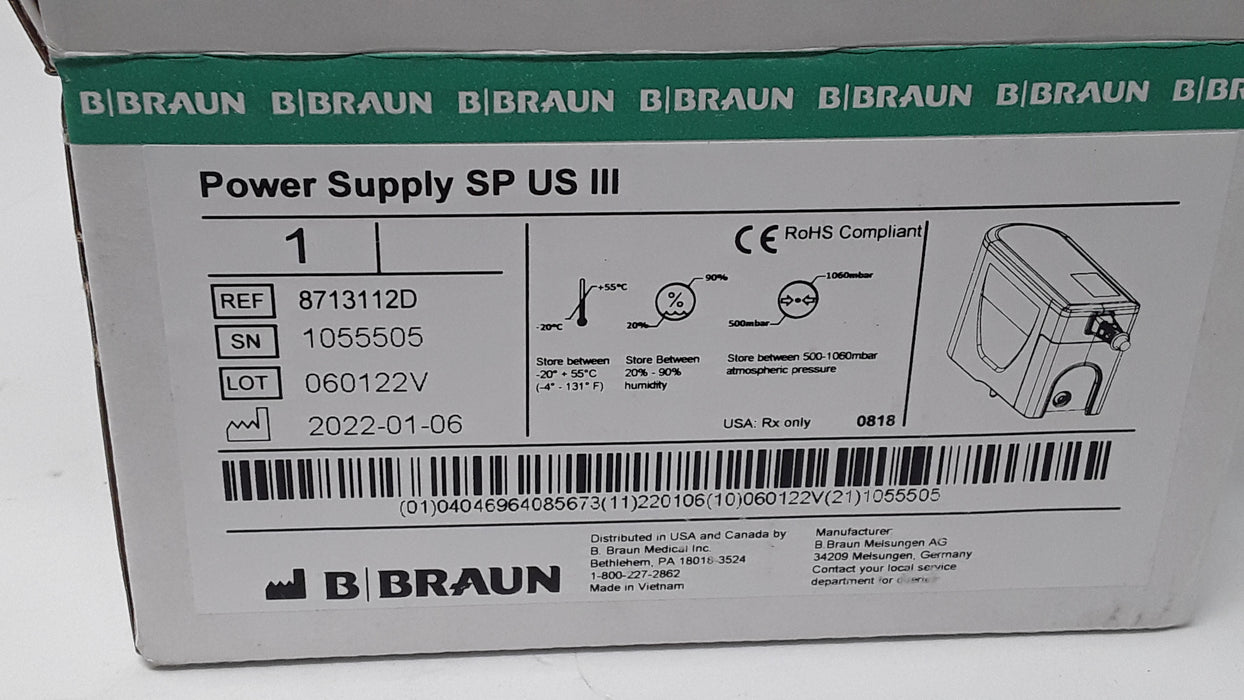 B. Braun 8713112D Power Supply SP US III