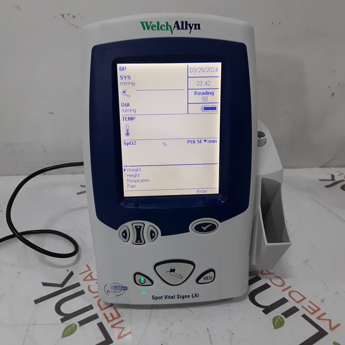 Welch Allyn Spot LXi - NIBP, SureTemp Plus, Nellcor SpO2 Vital Signs Monitor