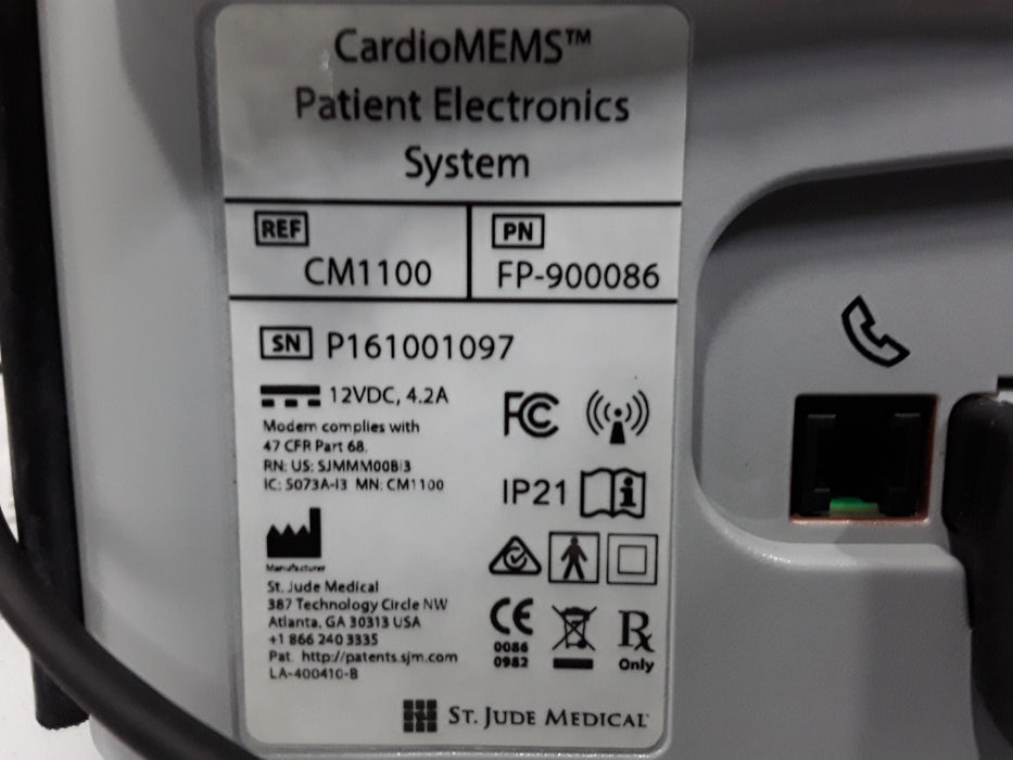 St. Jude Medical, Inc. CardioMEMS CM1100 Patient Electronics System