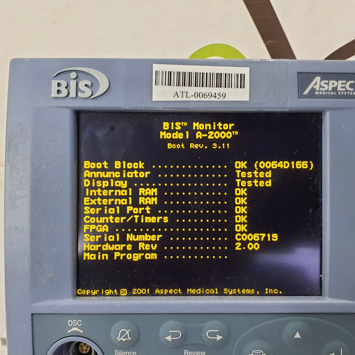 Aspect Medical Systems A-2000 Bispectral Index Monitor