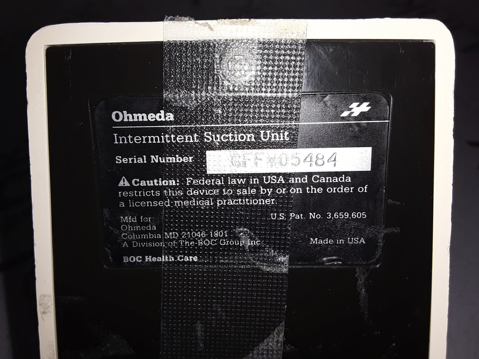 Ohmeda Medical Ohmeda Medical ISU Model 6-1251 Intermittent Suction Unit Respiratory reLink Medical