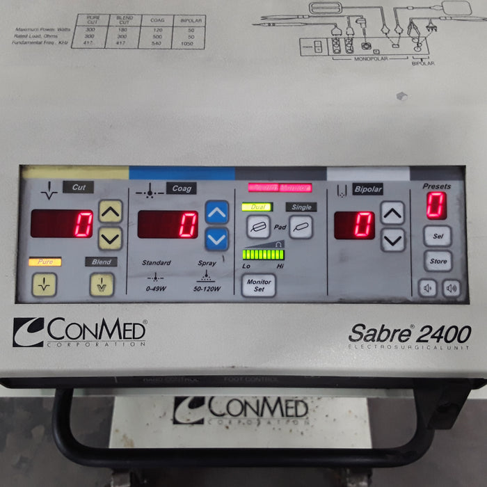 ConMed Sabre 2400 Electrosurgical Unit
