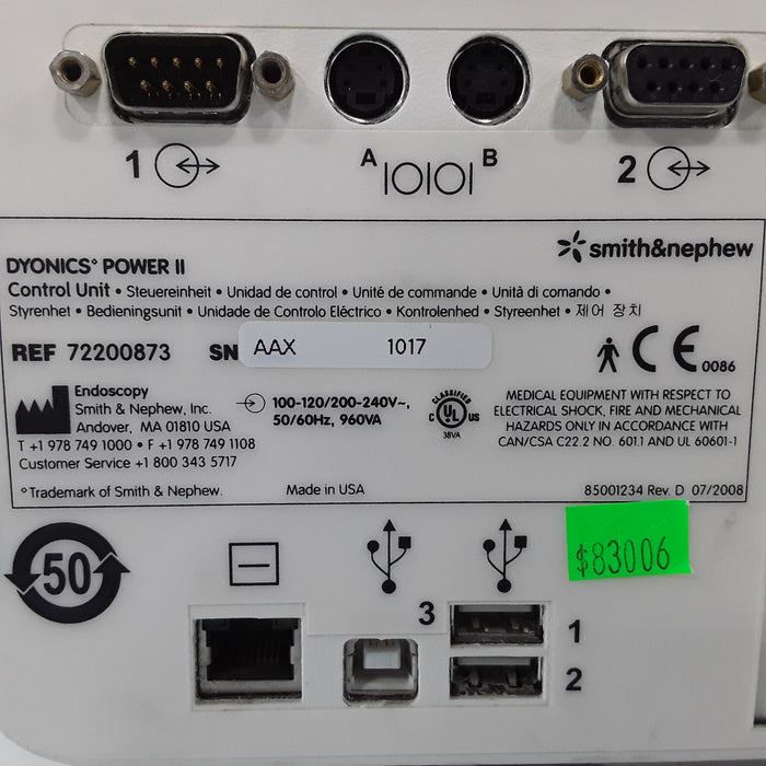 Smith & Nephew Dyonics Power II Shaver Control Unit