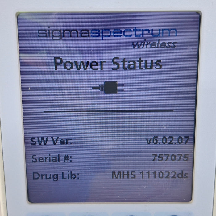 Baxter Sigma Spectrum 6.02.07 with B/G Battery Infusion Pump