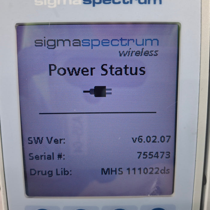 Baxter Sigma Spectrum 6.02.07 with B/G Battery Infusion Pump