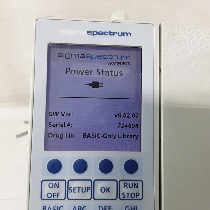 Baxter Sigma Spectrum 6.02.07 with B/G Battery Infusion Pump