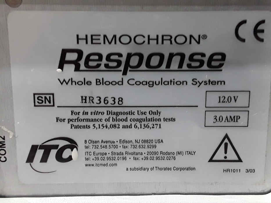 Hemochron Response Whole Blood Coagulation System