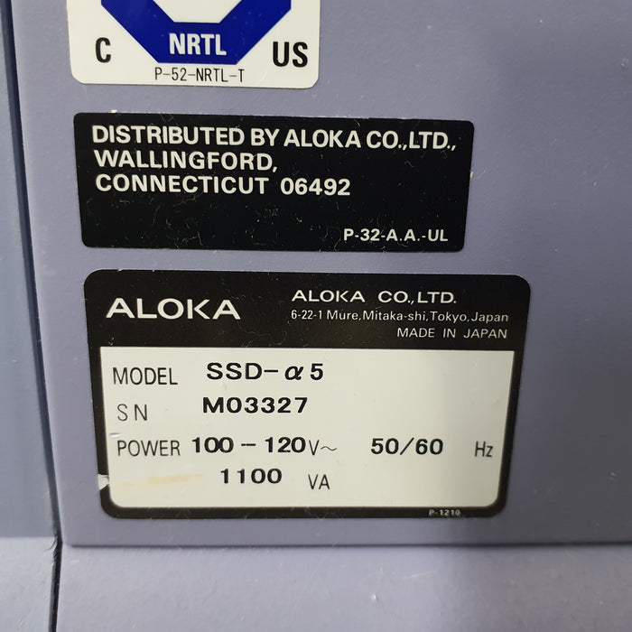 Aloka Prosound SSD Alpha 5 Ultrasound