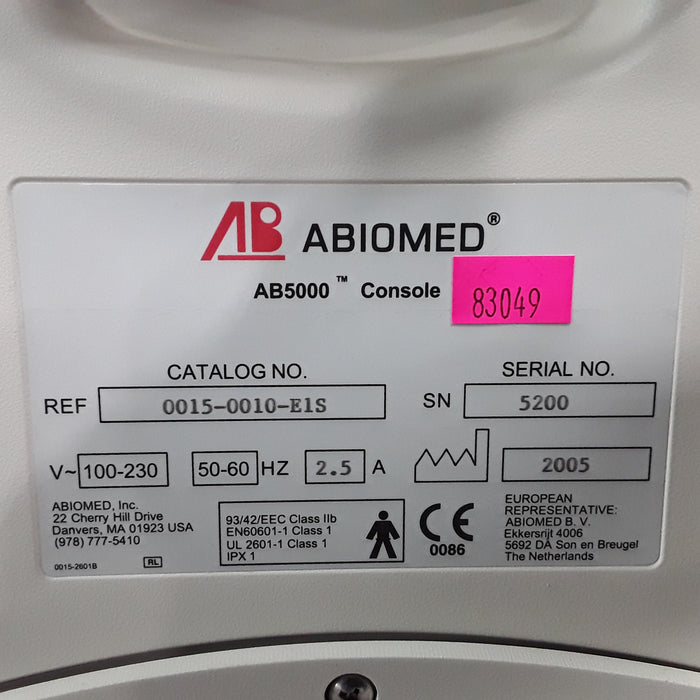 ABIOMED, Inc. AB5000 Circulatory Support System