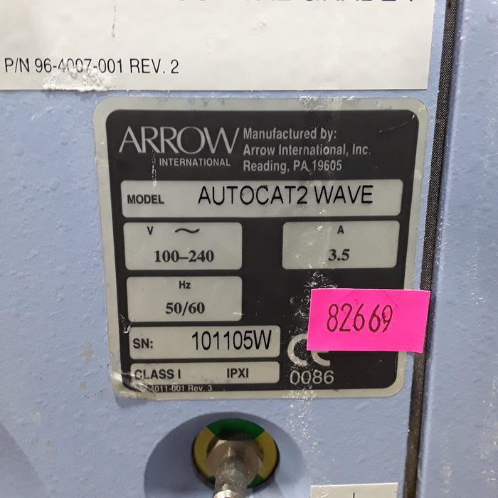 Arrow International AutoCat2 Wave IABP Intra-Aortic Ballon Pump