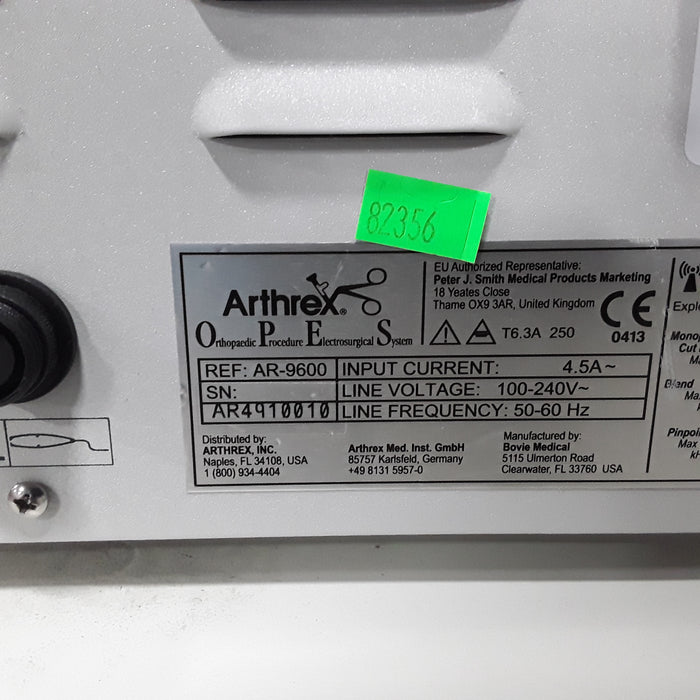 Arthrex OPES AR-9600 Electrosurgical Unit