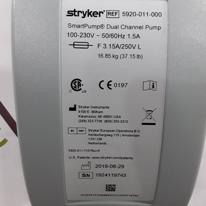 Stryker SmartPump Dual Channel Tourniquet