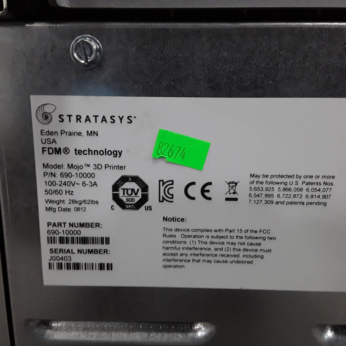 Stratasys Inc Mojo 3D Printer