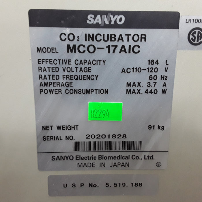 Sanyo MCO-17AIC CO2 Incubator