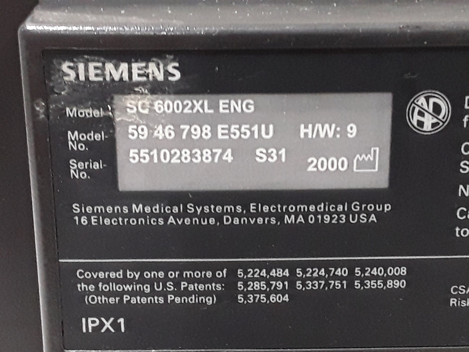 Siemens SC 6002XL Patient Monitor