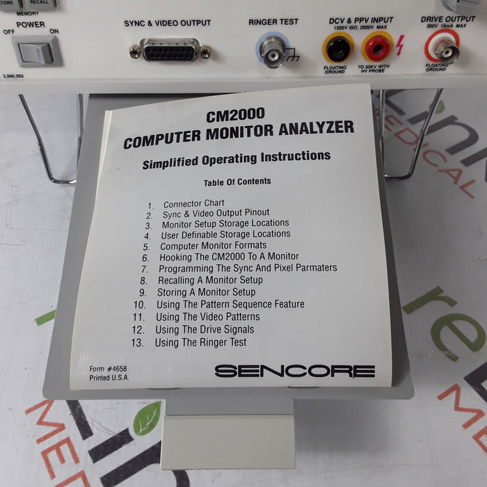Sencore CM2000 Computer Monitor Analyzer