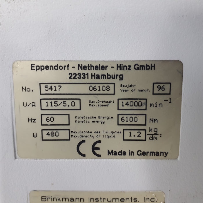 Eppendorf 5417C Centrifuge