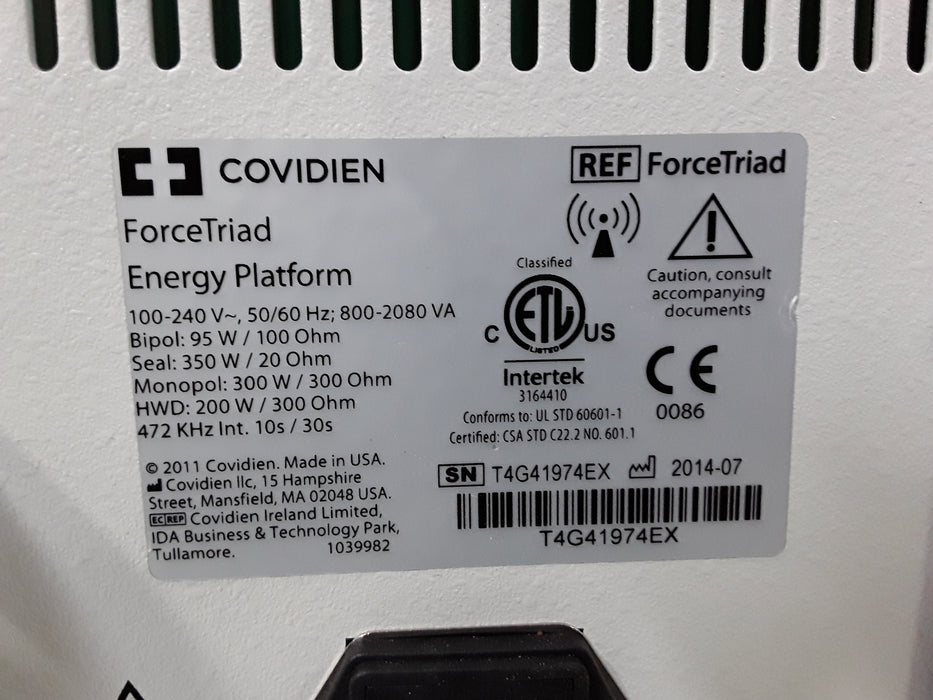 Covidien Force Triad 3.6 Electrosurgical Unit
