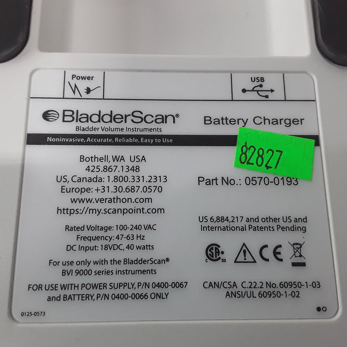 Verathon Medical, Inc BladderScan 0570-0193 Battery Charger