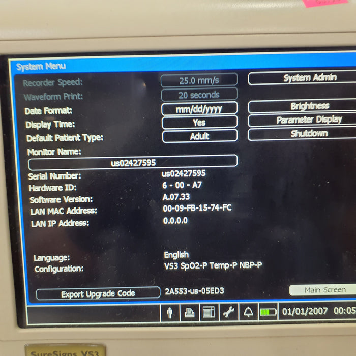 Philips Suresigns VS3 Vital Signs Monitor