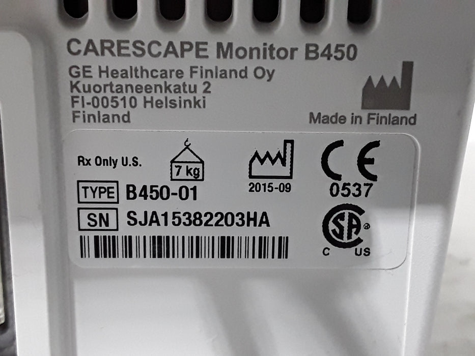 GE Healthcare Carescape B450 Patient Monitor