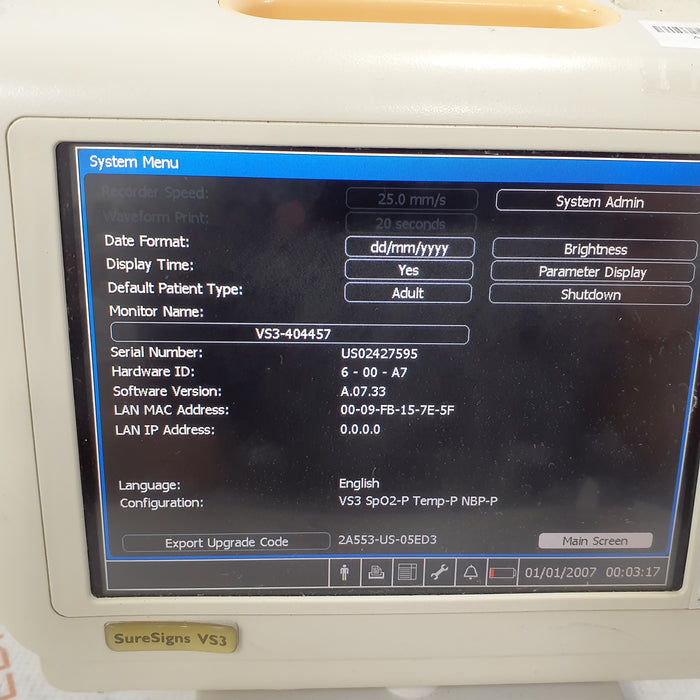 Philips Suresigns VS3 Vital Signs Monitor