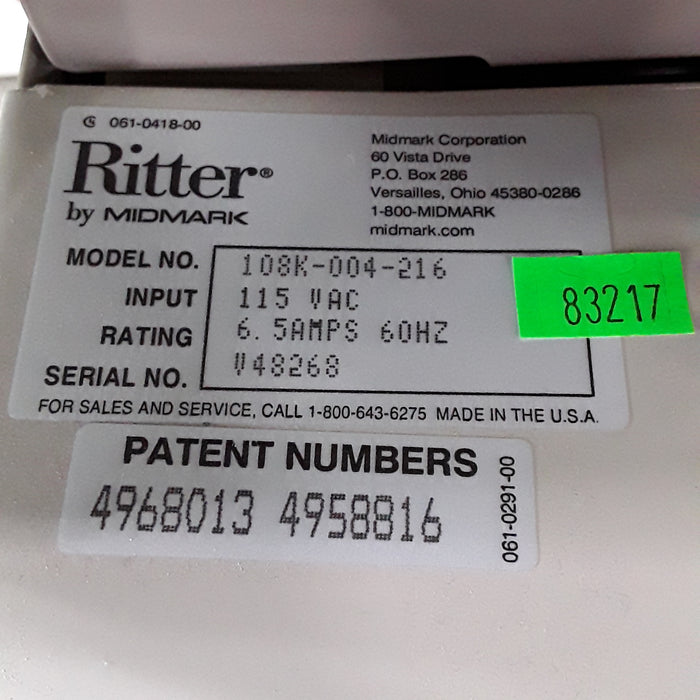 Ritter 108 Medical Examination Table