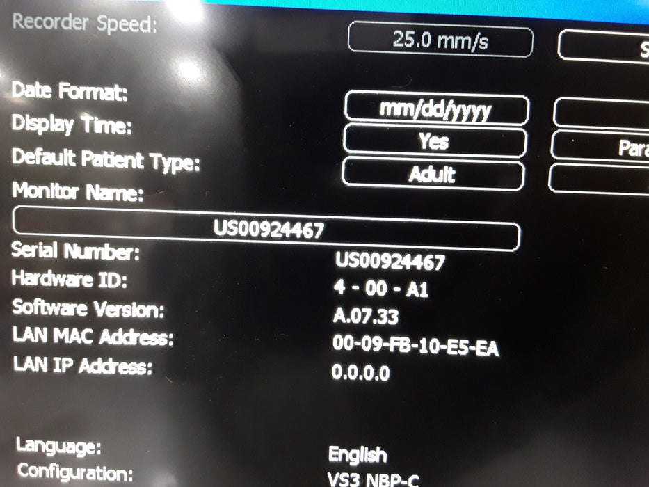 Philips Suresigns VS3 Vital Signs Monitor