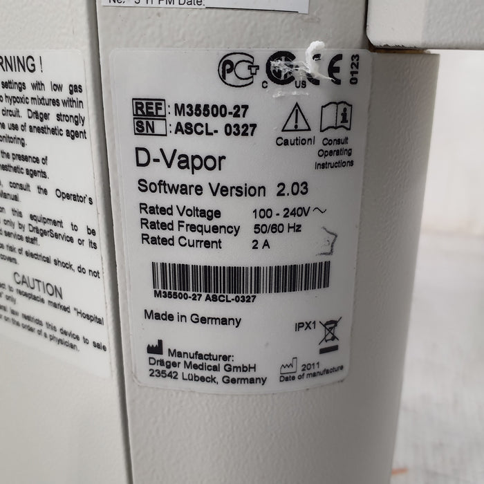 Draeger Medical D-Vapor Desflurane Vaporizer