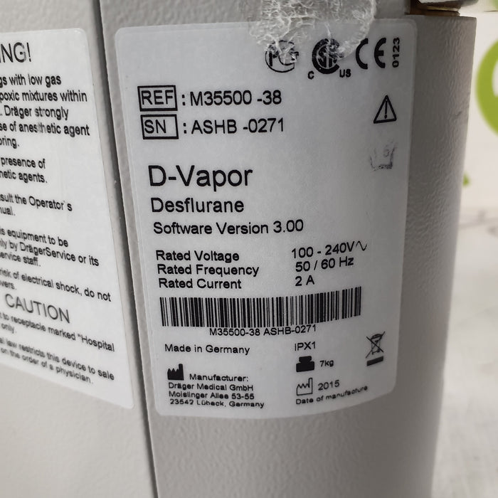 Draeger Medical D-Vapor Desflurane Vaporizer