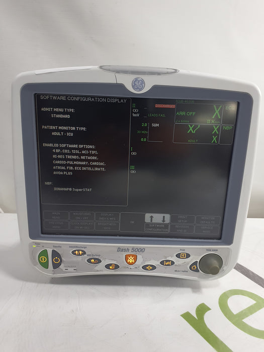 GE Healthcare Dash 5000 - Masimo SpO2 Patient Monitor