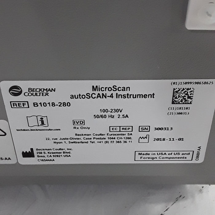 Siemens MicroScan AutoScan 4 Chemistry Analyzer