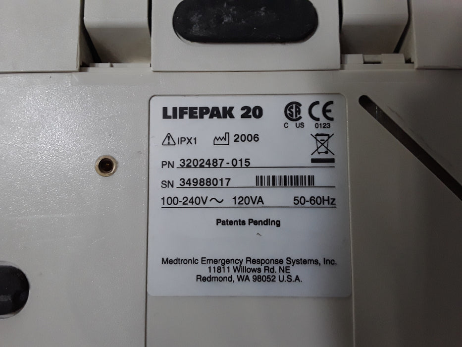 Physio-Control LifePak 20 Defib