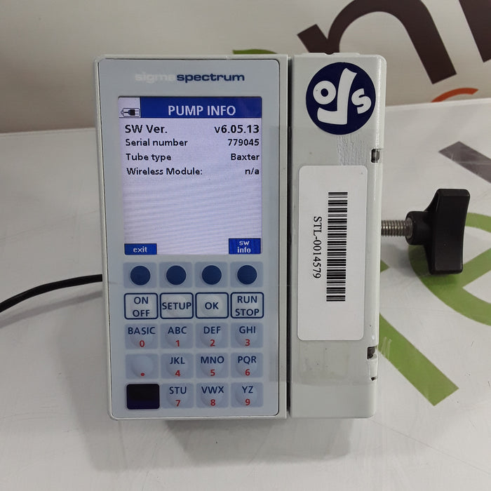 Baxter Sigma Spectrum 6.05.13 without Battery Infusion Pump