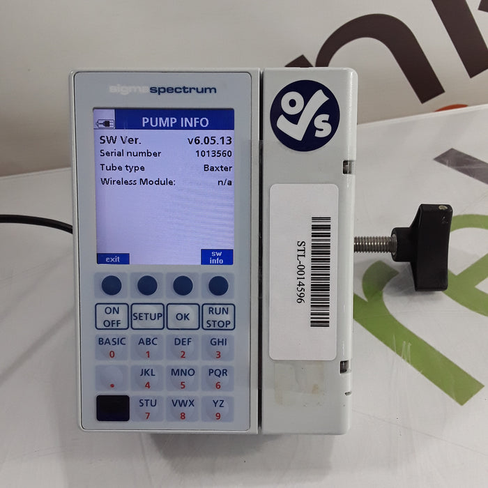 Baxter Sigma Spectrum 6.05.13 without Battery Infusion Pump