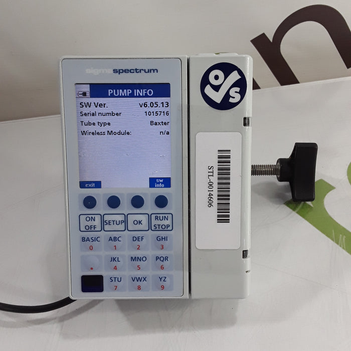 Baxter Sigma Spectrum 6.05.13 without Battery Infusion Pump