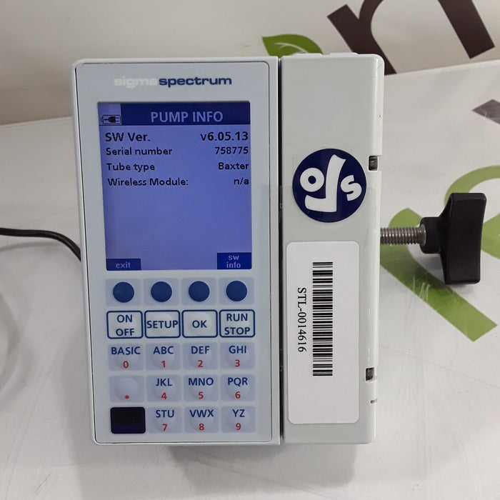 Baxter Sigma Spectrum 6.05.13 without Battery Infusion Pump