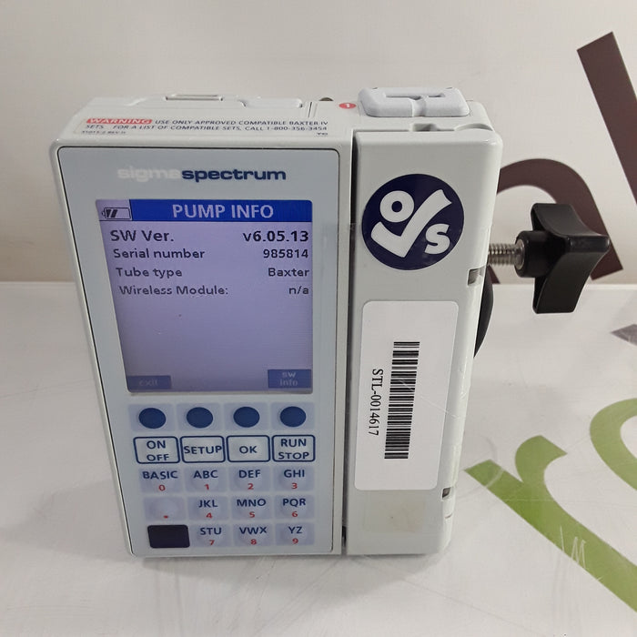 Baxter Sigma Spectrum 6.05.13 without Battery Infusion Pump