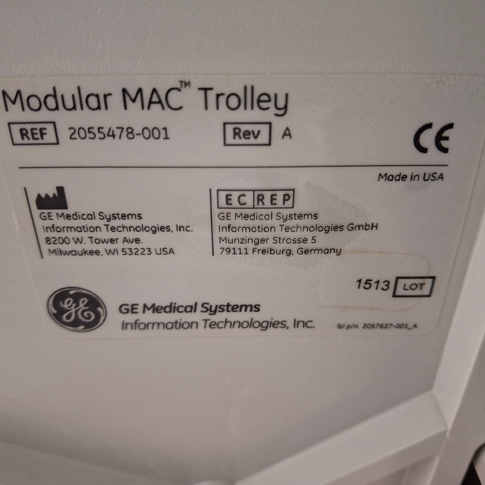 GE Healthcare 2055478-001 Modular MAC Trolley