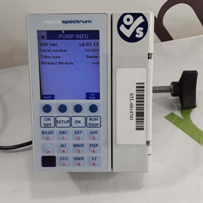 Baxter Sigma Spectrum 6.05.13 without Battery Infusion Pump