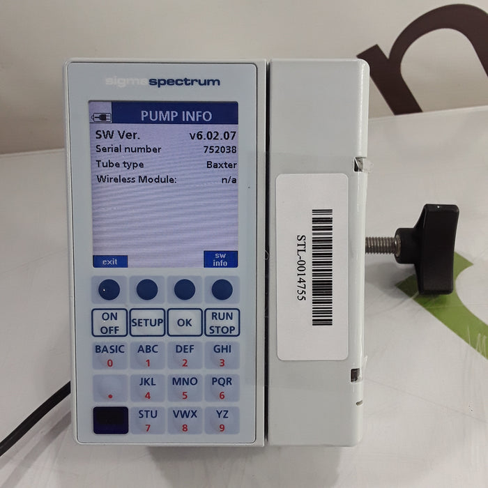 Baxter Sigma Spectrum 6.02.07 without Battery Infusion Pump