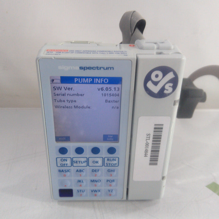 Baxter Sigma Spectrum 6.05.13 without Battery Infusion Pump