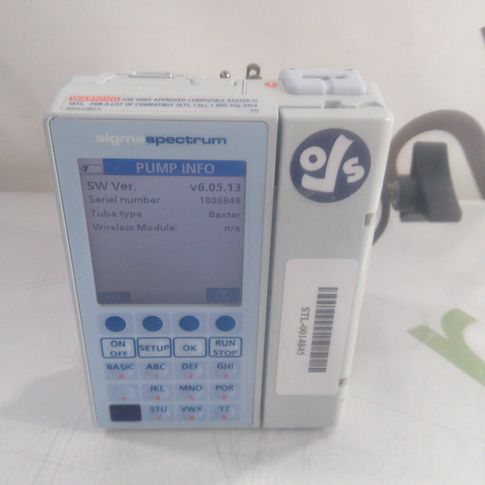 Baxter Sigma Spectrum 6.05.13 without Battery Infusion Pump