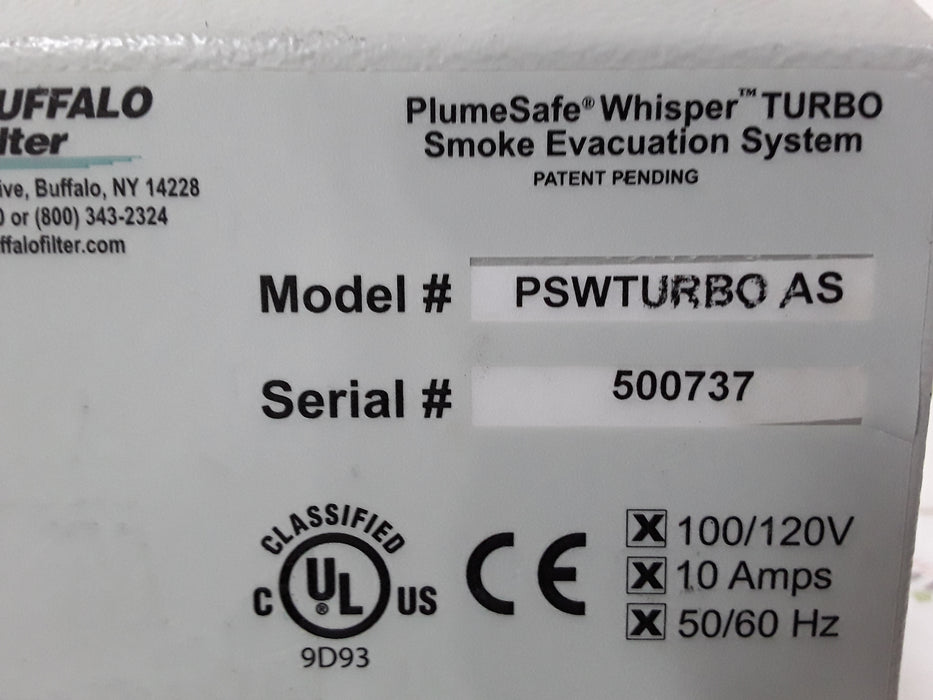 Buffalo Filter PWSTURBO AS Smoke Evacuation System