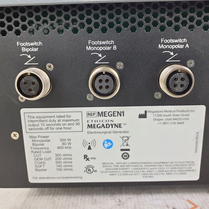 Ethicon Inc. Megadyne MEGEN1 Electrosurgical Generator