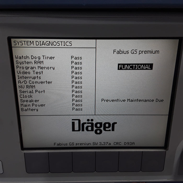 Draeger Medical Fabius GS Premium Anesthesia Machine