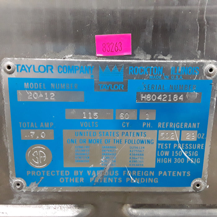 Taylor Company 20-12 Slush Machine