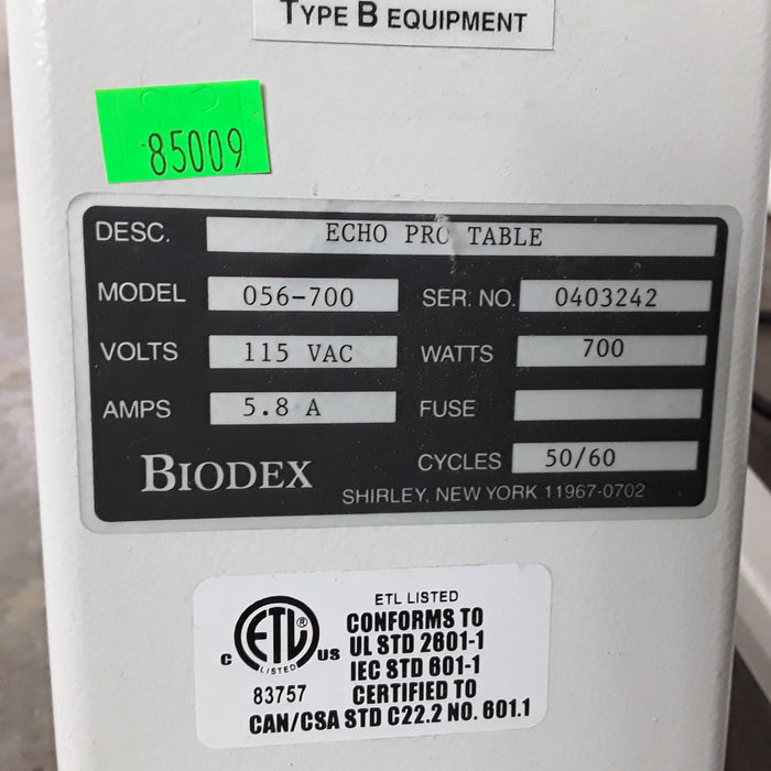 Biodex 056-700 Echo Pro Table