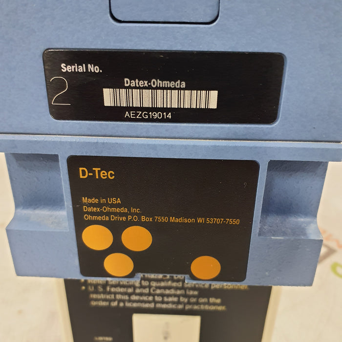 Datex-Ohmeda D Tec Plus Desflurane Vaporizer